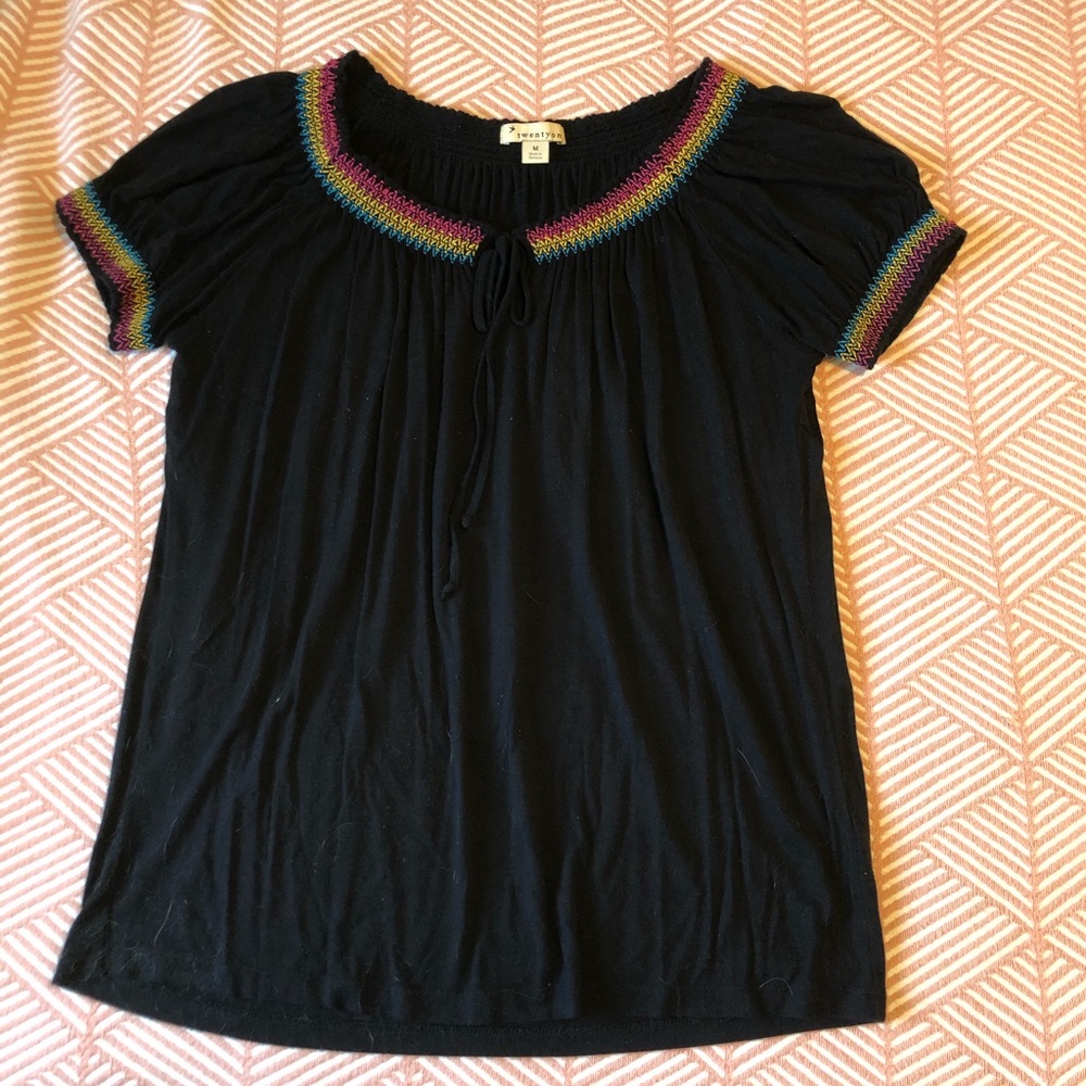 Black flowy t-shirt